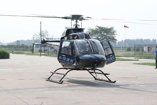 永翔通航新进首架Bell407GX直升机试飞成功