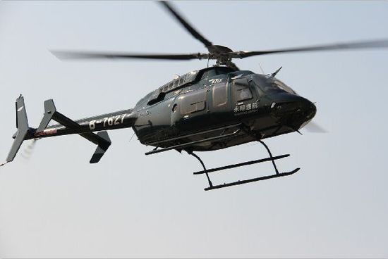 永翔通航新进首架Bell407GX直升机试飞成功
